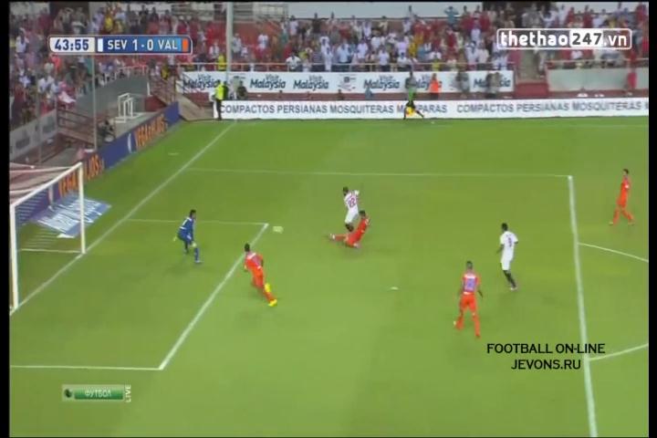 VIDEO clip bàn thắng: Sevilla 1-1 Valencia(vòng 1 La Liga)